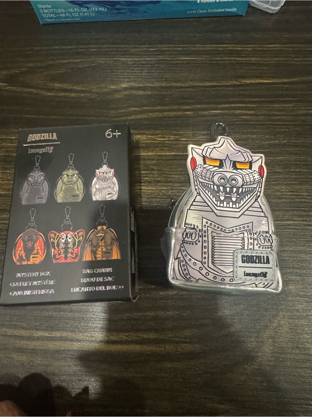Loungefly Godzilla Mechagodzilla Silver Coin Purse Bag Charm